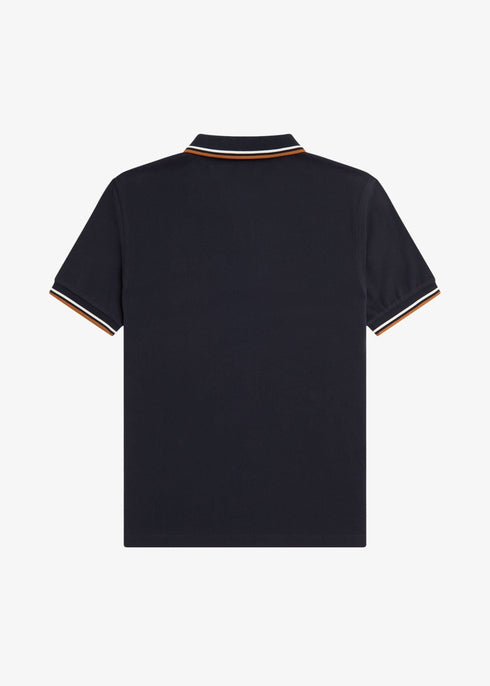 Fred Perry Polo Polo Uomo twin tipped in puro cotone Blu beige P24-FRED PERRYM3600-V33-S - Francavilla Moda